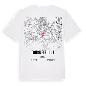 Tournefeuille karta t-shirt – ekologisk bomull t-shirt från Pinshirt