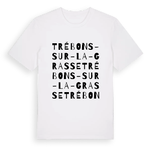 Trébons-sur-la-Grasse ordlek t-shirt – ekologisk bomull t-shirt från Pinshirt