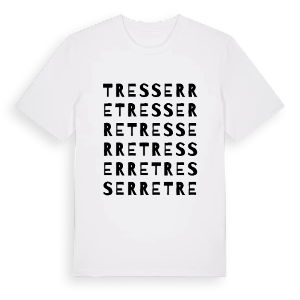 Tresserre ordlek t-shirt – ekologisk bomull t-shirt från Pinshirt