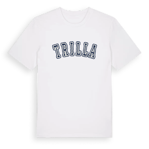 Trilla college t-shirt – ekologisk bomull t-shirt från Pinshirt