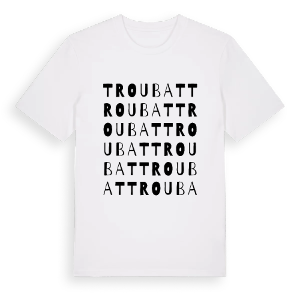Troubat ordlek t-shirt – ekologisk bomull t-shirt från Pinshirt