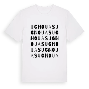 Ugnouas ordlek t-shirt – ekologisk bomull t-shirt från Pinshirt