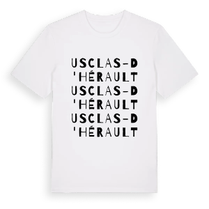 Usclas-d'Hérault ordlek t-shirt – ekologisk bomull t-shirt från Pinshirt