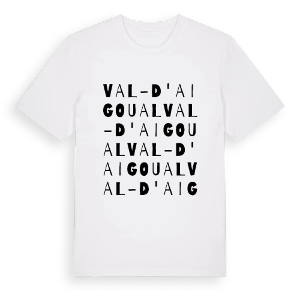 Val-d'Aigoual ordlek t-shirt – ekologisk bomull t-shirt från Pinshirt