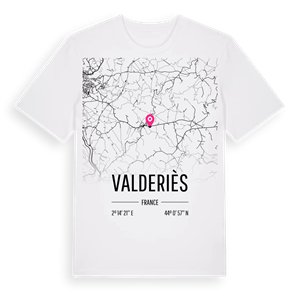 Valderiès karta t-shirt – ekologisk bomull t-shirt från Pinshirt