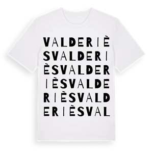 Valderiès ordlek t-shirt – ekologisk bomull t-shirt från Pinshirt