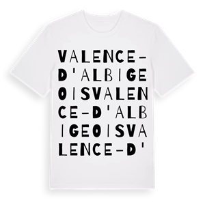 Valence-d'Albigeois ordlek t-shirt – ekologisk bomull t-shirt från Pinshirt