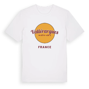 Vallérargues cirkel t-shirt – ekologisk bomull t-shirt från Pinshirt