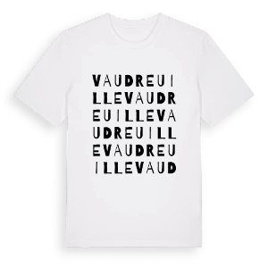 Vaudreuille ordlek t-shirt – ekologisk bomull t-shirt från Pinshirt