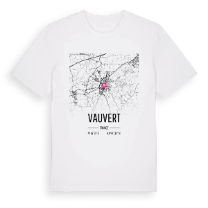 Vauvert karta t-shirt – ekologisk bomull t-shirt från Pinshirt