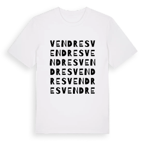 Vendres ordlek t-shirt – ekologisk bomull t-shirt från Pinshirt