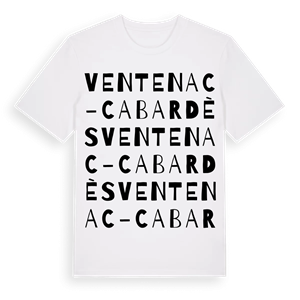 Ventenac-Cabardès ordlek t-shirt – ekologisk bomull t-shirt från Pinshirt