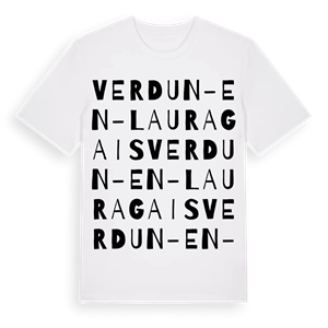 Verdun-en-Lauragais ordlek t-shirt – ekologisk bomull t-shirt från Pinshirt