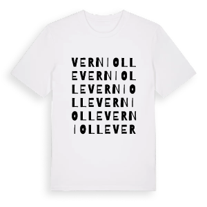Verniolle ordlek t-shirt – ekologisk bomull t-shirt från Pinshirt