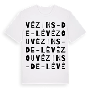 Vézins-de-Lévézou ordlek t-shirt – ekologisk bomull t-shirt från Pinshirt