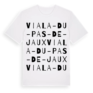 Viala-du-Pas-de-Jaux ordlek t-shirt – ekologisk bomull t-shirt från Pinshirt