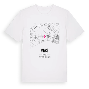 Vias karta t-shirt – ekologisk bomull t-shirt från Pinshirt