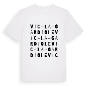 Vic-la-Gardiole ordlek t-shirt – ekologisk bomull t-shirt från Pinshirt