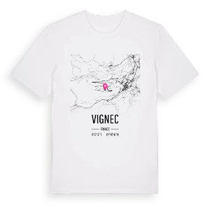 Vignec karta t-shirt – ekologisk bomull t-shirt från Pinshirt
