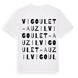 Vigoulet-Auzil ordlek t-shirt – ekologisk bomull t-shirt från Pinshirt