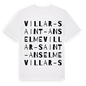 Villar-Saint-Anselme ordlek t-shirt – ekologisk bomull t-shirt från Pinshirt