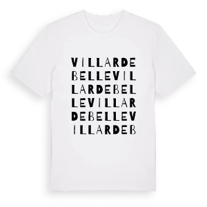 Villardebelle ordlek t-shirt – ekologisk bomull t-shirt från Pinshirt