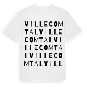 Villecomtal ordlek t-shirt – ekologisk bomull t-shirt från Pinshirt