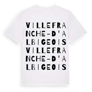 Villefranche-d'Albigeois ordlek t-shirt – ekologisk bomull t-shirt från Pinshirt