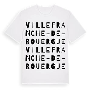 Villefranche-de-Rouergue ordlek t-shirt – ekologisk bomull t-shirt från Pinshirt