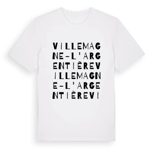 Villemagne-l'Argentière ordlek t-shirt – ekologisk bomull t-shirt från PinShirt