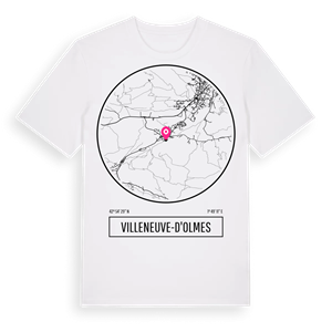 Villeneuve-d'Olmes t-shirt – ekologisk bomull t-shirt från Pinshirt