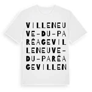 Villeneuve-du-Paréage ordlek t-shirt – ekologisk bomull t-shirt från Pinshirt