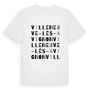 Villeneuve-lès-Avignon ordlek t-shirt – ekologisk bomull t-shirt från Pinshirt