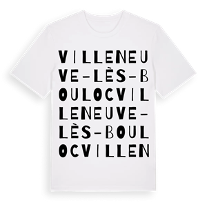 Villeneuve-lès-Bouloc ordlek t-shirt – ekologisk bomull t-shirt från Pinshirt