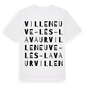 Villeneuve-lès-Lavaur ordlek t-shirt – ekologisk bomull t-shirt från Pinshirt