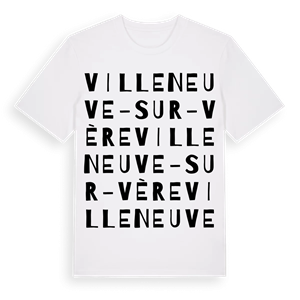 Villeneuve-sur-Vère ordlek t-shirt – ekologisk bomull t-shirt från Pinshirt