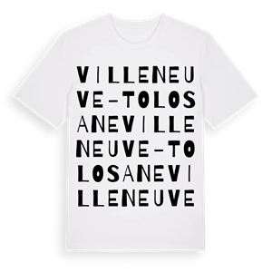 Villeneuve-Tolosane ordlek t-shirt – ekologisk bomull t-shirt från Pinshirt