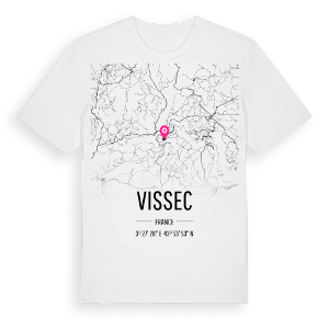 Vissec karta t-shirt – ekologisk bomull t-shirt från Pinshirt
