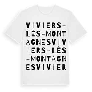 Viviers-lès-Montagnes ordlek t-shirt – ekologisk bomull t-shirt från Pinshirt