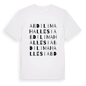 Abdili Mahallesi ordlek t-shirt – ekologisk bomull t-shirt från Pinshirt
