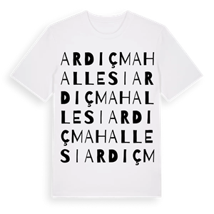 Ardıç Mahallesi ordlek t-shirt – ekologisk bomull t-shirt från Pinshirt