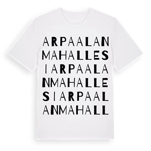 Arpaalan Mahallesi ordlek t-shirt – ekologisk bomull t-shirt från Pinshirt