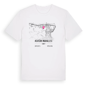 Atatürk Mahallesi karta t-shirt – ekologisk bomull t-shirt från Pinshirt