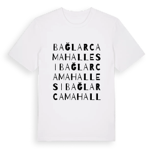 Bağlarca Mahallesi ordlek t-shirt – ekologisk bomull t-shirt från Pinshirt