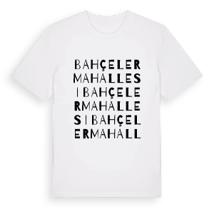 Bahçeler Mahallesi ordlek t-shirt – ekologisk bomull t-shirt från Pinshirt