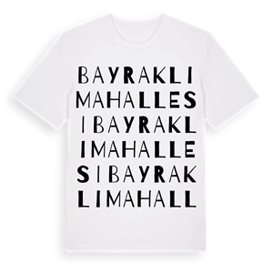 Bayraklı Mahallesi ordlek t-shirt – ekologisk bomull t-shirt från Pinshirt