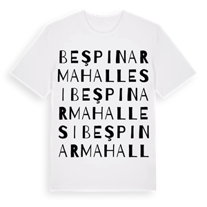 Beşpınar Mahallesi ordlek t-shirt – ekologisk bomull t-shirt från Pinshirt