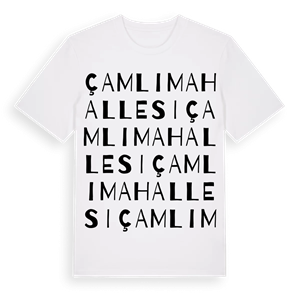 Çamlı Mahallesi ordlek t-shirt – ekologisk bomull t-shirt från Pinshirt