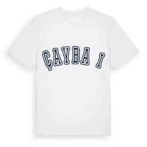Çaybaşı college t-shirt – ekologisk bomull t-shirt från Pinshirt