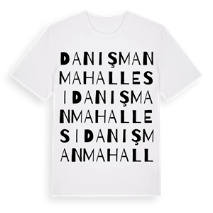 Danışman Mahallesi ordlek t-shirt – ekologisk bomull t-shirt från Pinshirt